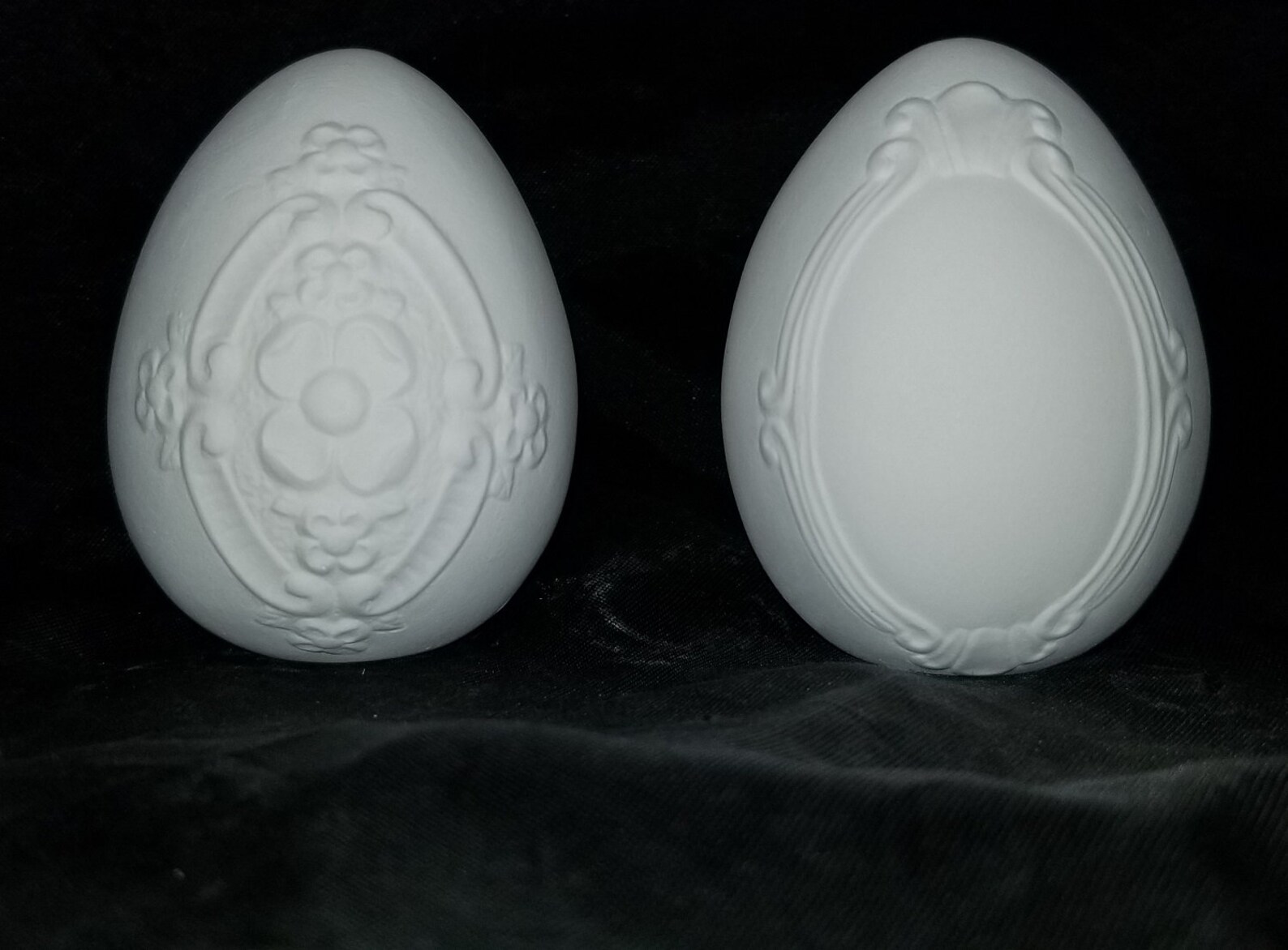 Unpainted Ceramic Bisque 6 EASTER EGGS Decorative Ready to Etsy