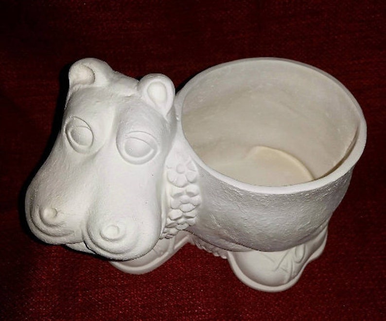 Unpainted Ceramic Bisque Animal Planters CHOICE Frog Hippo Etsy