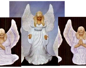 Unpainted Ceramic Bisque Angel Paint Your Own  Choice of Standing Angel with Outstretched Arms, Sitting Angel, Kneeling Angel-Ready to Paint