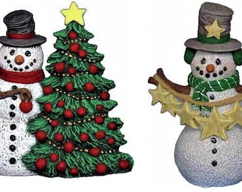 Ceramic Bisque Small Snowman Old Fashioned in Top Hats BOTH or EACH Ready to Paint Unpainted Ceramic Bisque You Paint Your Own U Paint