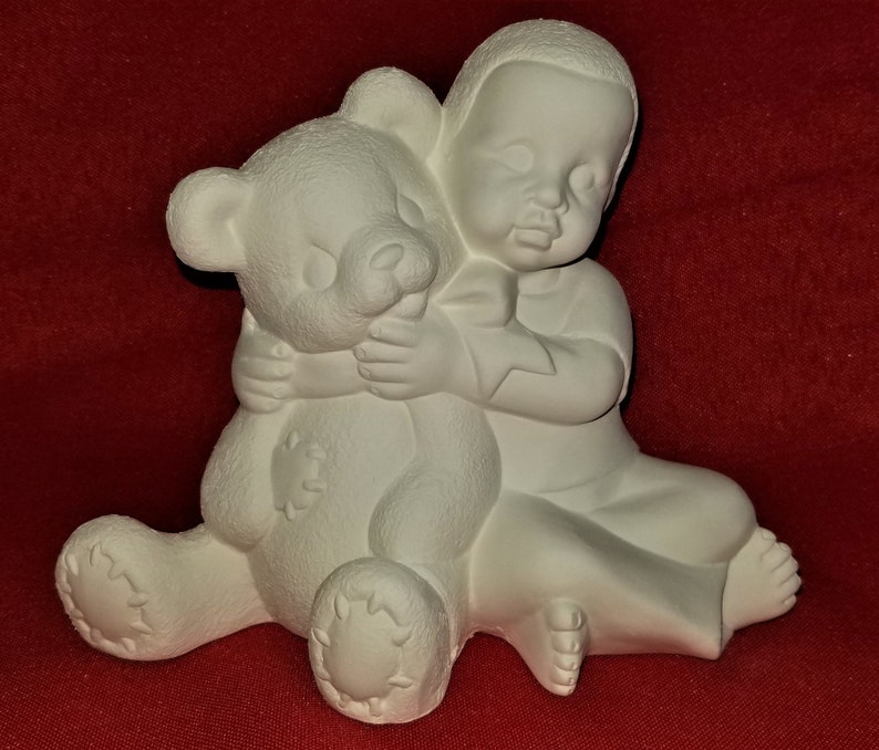 Porte-Bougeoirs En Céramique Bisque – Prêts à Peindre – Fille Et Garçon – Occasion
