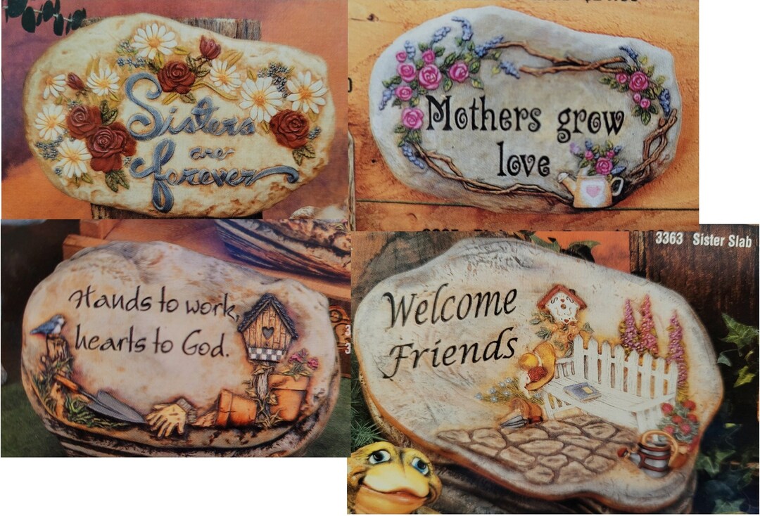 Unpainted Ceramic Bisque Garden Stepping Stones Slabs or Plaques ALL OR