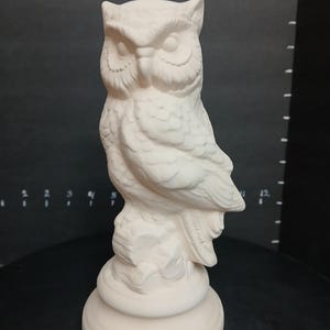Unpainted Ceramic Bisque Stunning Owl on Branch and Pedestal Unpainted Ceramic  Ceramic Bisque Paint Your Own Pottery U Paint Ceramic Bisque