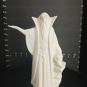 Unpainted Ceramic Wizard Sorcerer Mage Magician Warlock Ready to Paint Bisque Unpainted Ceramic You Paint Your Own U Paint Ceramic