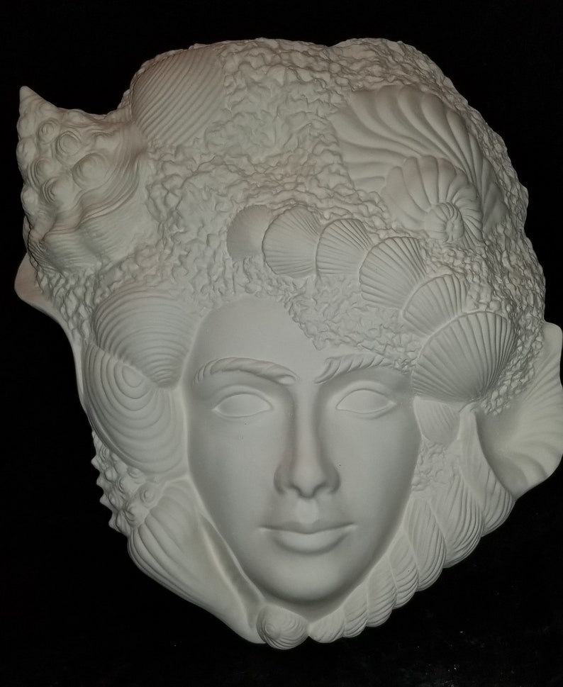Unpainted Ceramic Bisque Mask Featuring Sea Shells Face Etsy Unpainted Ceramic Bisque Mask Featuring Sea Shells Face Etsy
