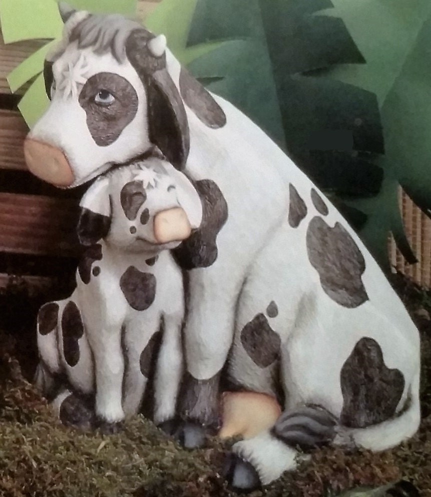 Unpainted Ceramic  Ceramic Bisque COWS Mom and Baby Cow Unpainted Ceramic Bisque - Paint Your Own Pottery - U Paint Ceramic Bisque