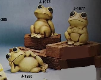 Ready to Paint Relaxing Garden Frogs 3 to chose Unpainted Ceramic Bisque You Paint Your Own Pottery U Paint Ceramic Bisque Ready to Paint