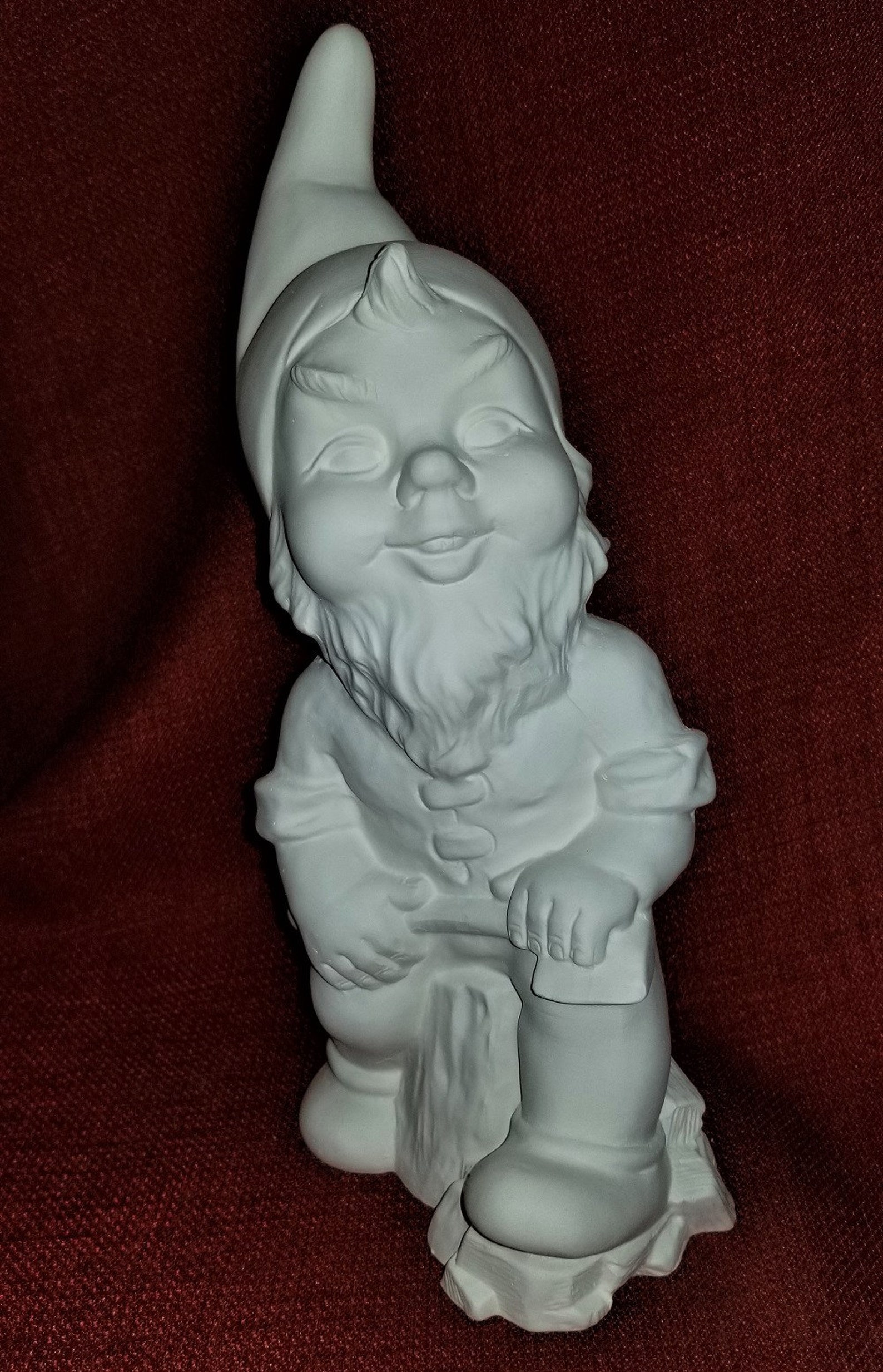 Unpainted Ceramic Bisque Gnomes 6 Available Fairy Garden Etsy