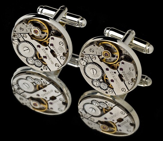 Watch Movement Cufflinks Steampunk Cufflinks Watch Cufflinks