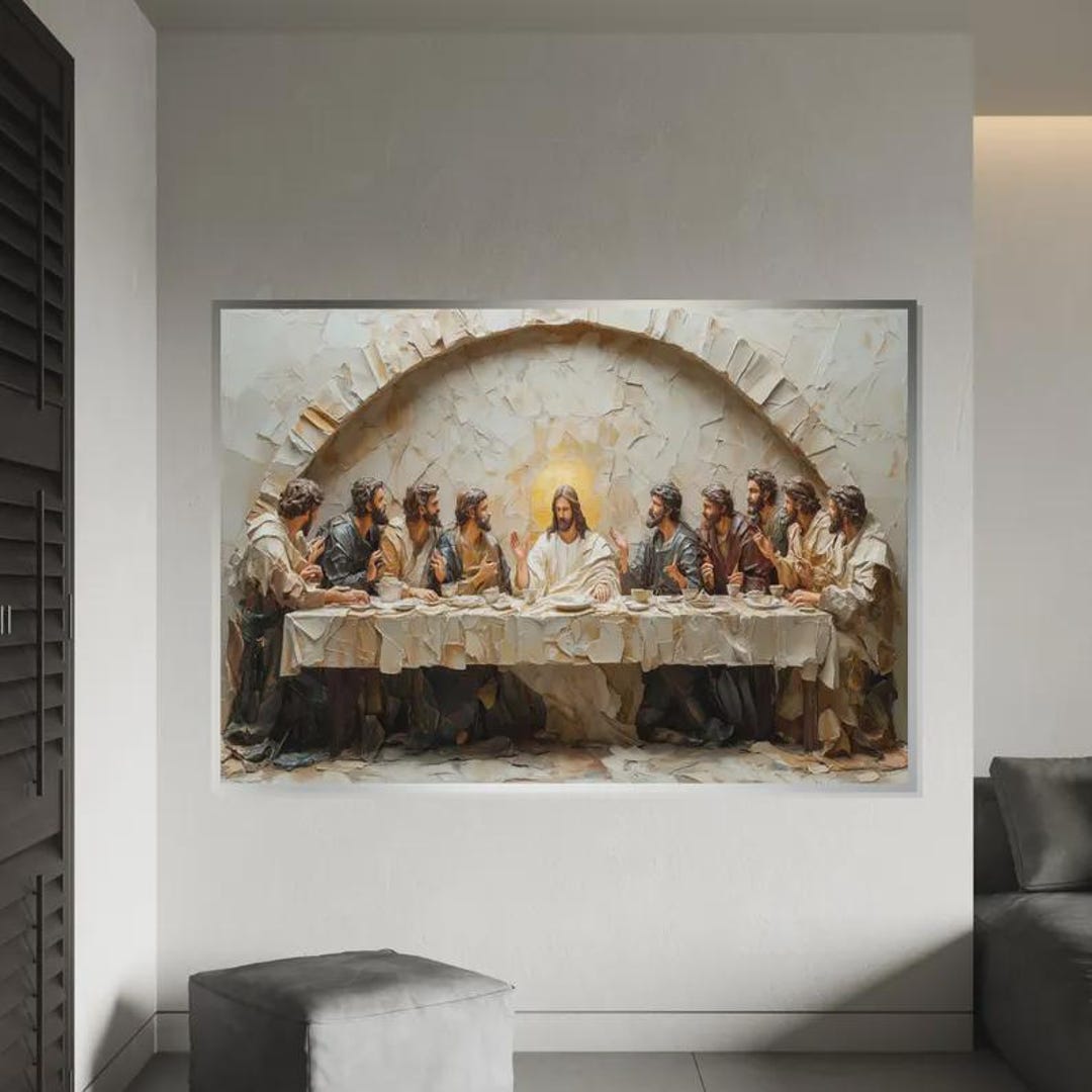 The Last Supper Religious Wall Art – Jesus Christ Painting Print ...
