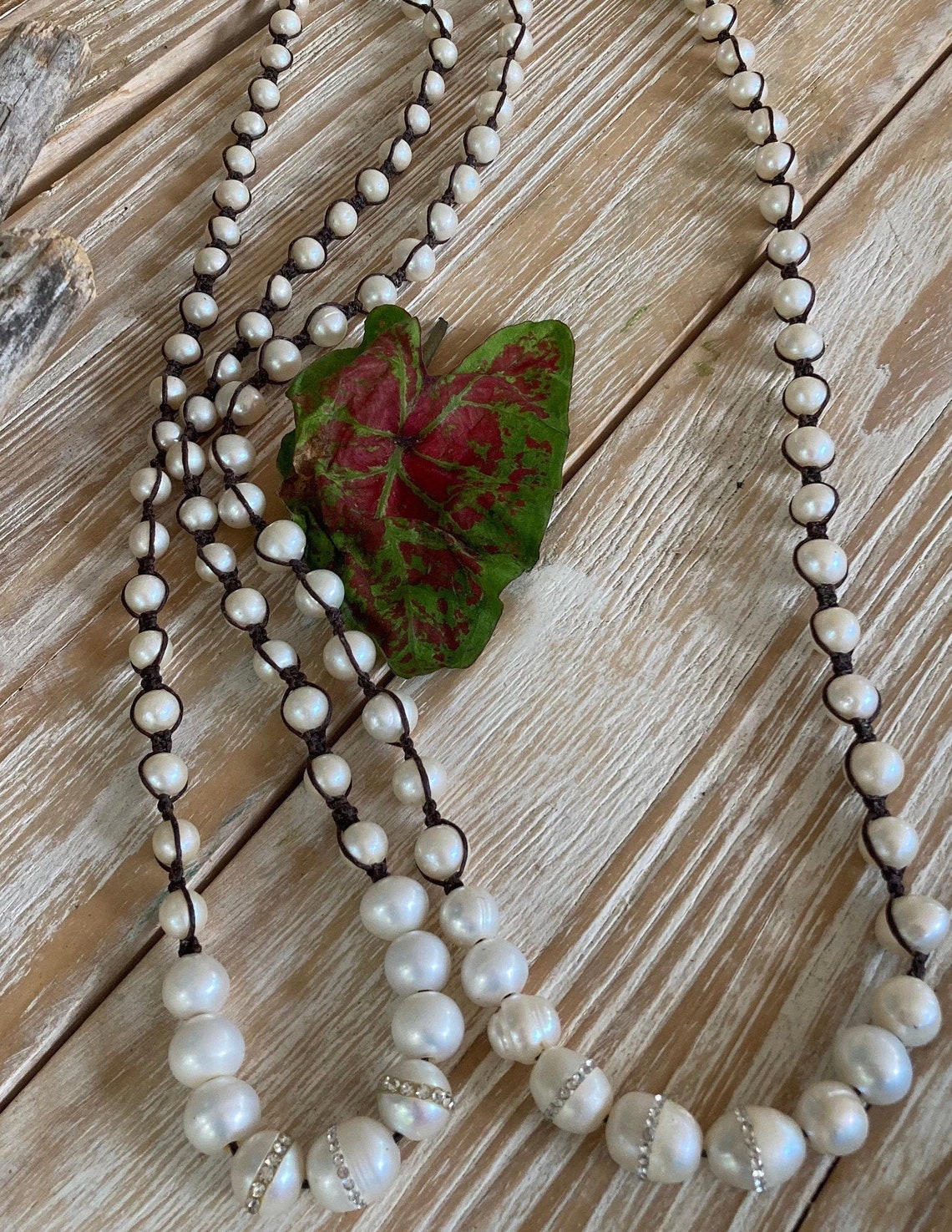 3 Angels&hellip;.Endless love Classic natural Pearls hand Etsy