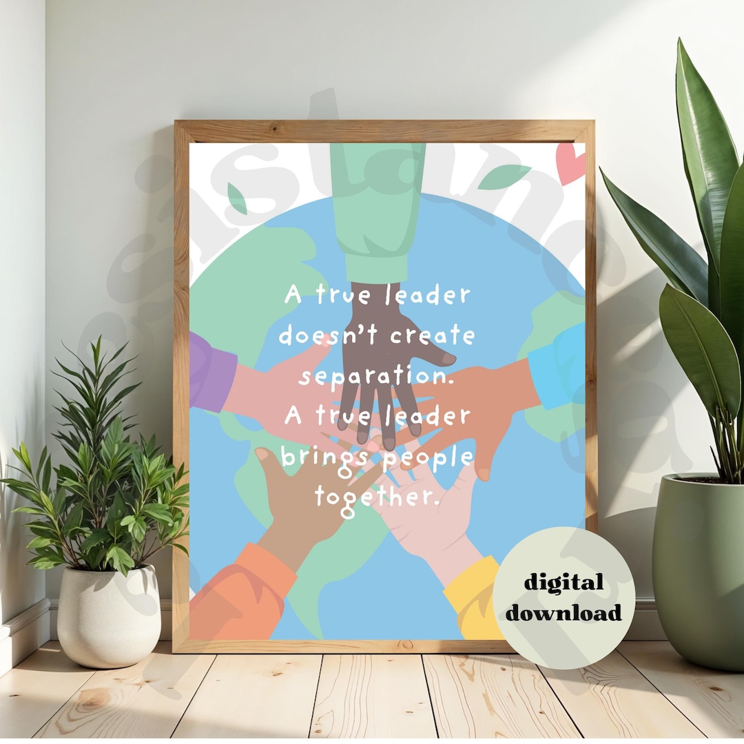 True Leader Sticker A True Leader Print, Political Protest Sign (digital Download) - Etsy