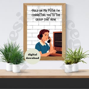 Group Chat Satire Print, Political Humor Protest Sign (Digital Download)