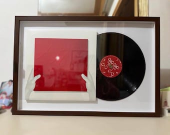 12" Vinyl Record Colour Display Frame | LP Album Wall Display | Double-Sided Coloured Matboard