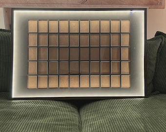 50–56 Card Trading Card Display Frame Case – Custom Lumen IV LED Frame | Pokémon • MTG • Yu-Gi-Oh • One Piece • Sports Cards