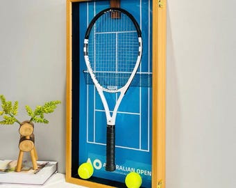 Tennis Racket Display Frame Case | Wimbledon • US Open • Australian Open • French Open