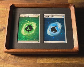 2 Card Trading Card Display Frame Case – Custom Arc I Curved Hardwood Frame | Pokémon • MTG • Yu-Gi-Oh • One Piece • Sports Cards