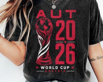 Austria Soccer Graphic Tee, Vintage AUT Football Shirt, Austria World Cup 2026 Shirt, Soccer Outfit, Austrian National Team for Soccer Fans
