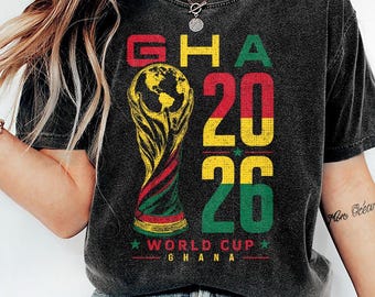 Camiseta de Ghana para el Mundial 2026, camiseta de aficionado al fútbol de Ghana, camiseta conmemorativa del fútbol, camiseta gráfica vintage de fútbol de Ghana, camiseta unisex para aficionados al deporte.