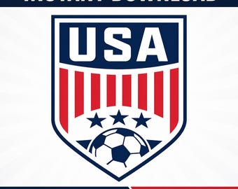 USA Soccer Crest SVG PNG – National Football Team Logo (Digital Download)