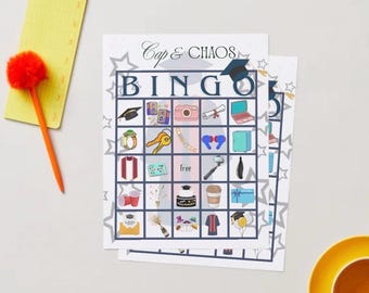 Paquete de juegos para fiesta de graduación / Bingo imprimible, diversión para la noche de graduación (descarga digital)