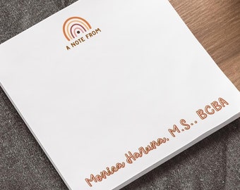 Personalized Behavior Analyst Post-it® Notes, Gift for BCBA, Custom Sticky Notes