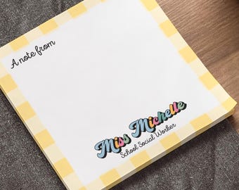 パーソナライズされたスクールソーシャルワーカー向けポスト・イット®ノート：レトロスタイルの付箋