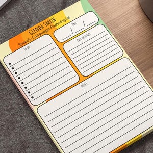 Personalisierte Logopädin Post-it® Notizblöcke, SLP to do liste, Organisationsgeschenk für Logopäden, Logopäden, personalisierte Sticky Notes