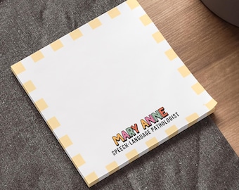 Notas adhesivas Post-it® personalizadas para logopedia, bloc de notas adhesivas personalizado para logopedia, regalo para logopedas