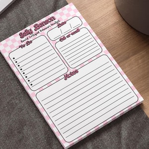 Personalized Behavior Analyst Sticky Note Pad, Custom Pink BCBA Retro Style Post-it® Notes, Custom To-Do List, Stationery gift, 4x6&quot;