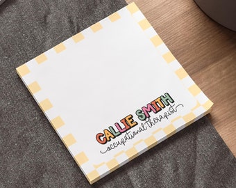Personalisierte ErgotherapeutPost-it® Haftnotizen, Geschenk für OT OTA, personalisierte Haftnotizen