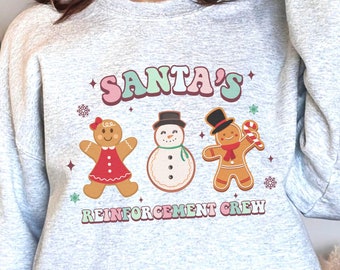 Christmas ABA Sweatshirt, Santa's Reinforcement Crew Crewneck, rbt bcba holiday apparal, gift for RBT, Unisex aba merch