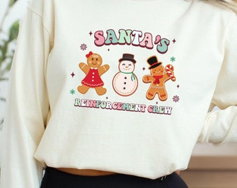 Christmas ABA Long Sleeve Shirt, Santa's Reinforcement Crew Crewneck, rbt bcba holiday apparal, gift for RBT, Unisex aba merch