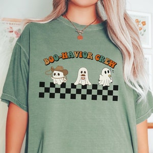 Comfort Colors Halloween boo-havior crew Tee, fall rbt bcba shirt, spooky behavior technician analyst shirt, gift for behavior therapist