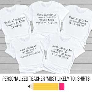 Personalisierte Lehrer shirts, Wahrscheinlich t-shirt, lustige zusammenpassende Gruppe Hemden