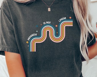 Progress is Not Linear Shirt, ABA Special Education Tee, Comfort Colors