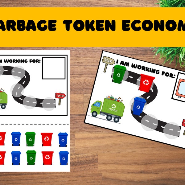 Reward Chart, Garbage Truck Token Economy, Classroom token board, aba reward chart for kids, special education tools