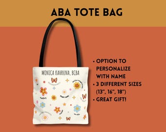 Personalized Aba Therapy Tote Bag, Gift for Bcba Rbt