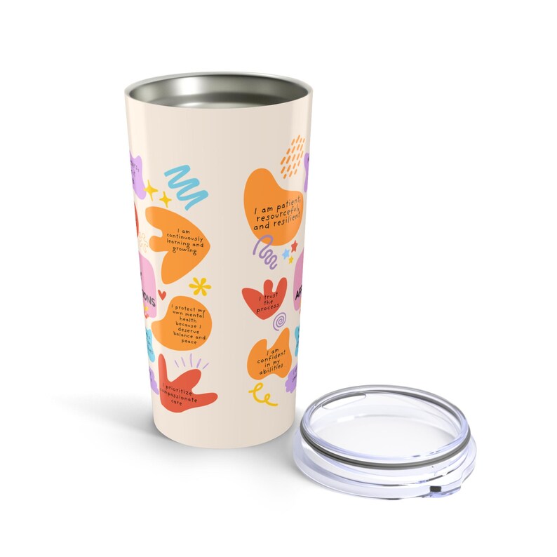 RBT Daily Affirmations Tumbler, ABA Therapy Gift image 2