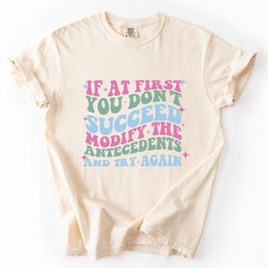 Funny ABA shirt, If At First You Don&#39;t Succeed Modify The Antecedent, Gift for Behavior Analyst, Behavior Tech Apparel