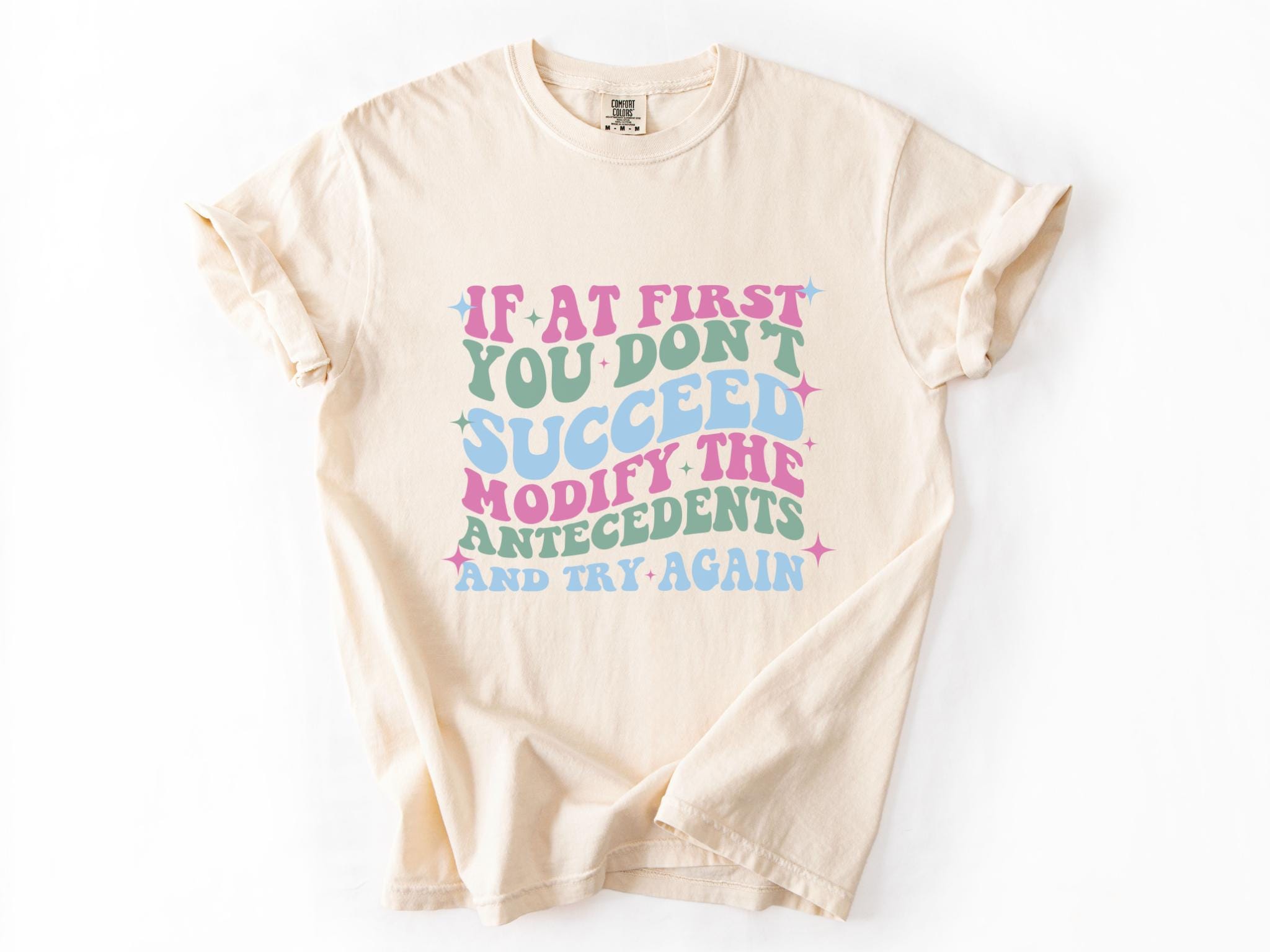 Funny ABA shirt, If At First You Don't Succeed Modify The Antecedent, Gift for Behavior Analyst, Behavior Tech Apparel