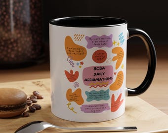 ABA Behavior analytiker Kaffeetasse, BCBA tägliche Affirmationen Tasse, Geschenk für Behavior analytiker