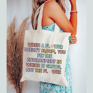 Borsa tote per terapista ABA, borsa tote in tela RBT BCBA, borsa tote in tela di cotone per educazione speciale