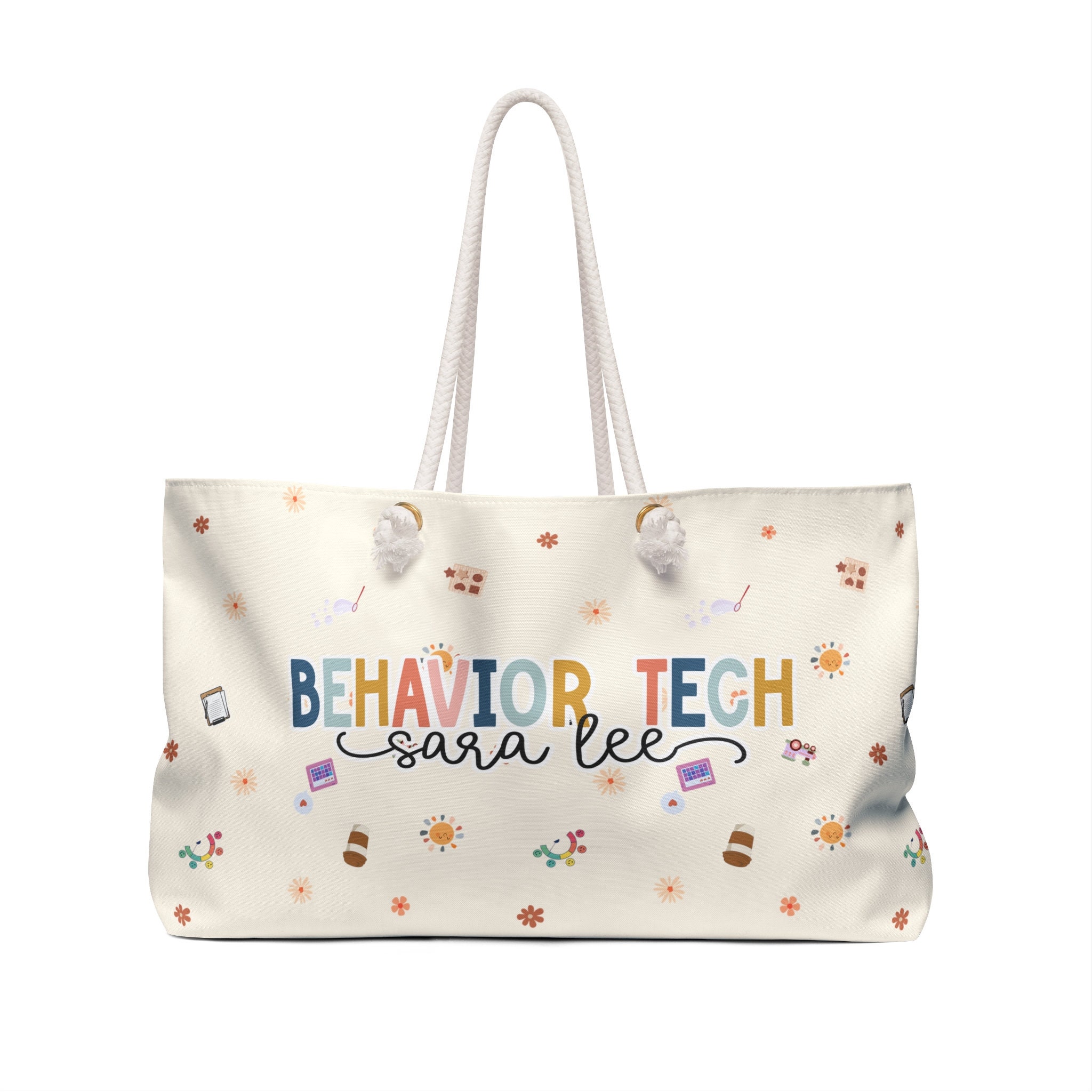 Make-up-Tasche Für Verhaltenstherapeuten – RBT & BCBA Geschenk, Baumwolle-Leinen, 25x17 Cm