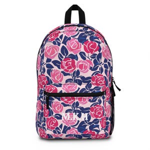 Sac à dos floral personnalisé de style Matisse, sac à dos rose rose de style artistique pour enfants, cartable, cadeau pour étudiants, accessoires de retour à l'école