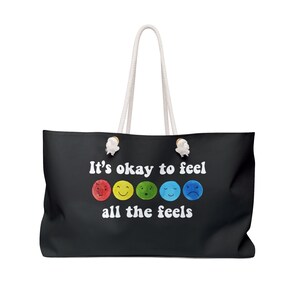 Aba therapist bag, It&#39;s okay to feel all the feels, gift for RBT, gift for BCBA, behavior analyst tote