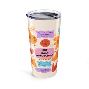 RBT Daily Affirmations Tumbler, ABA Therapy Gift image 7