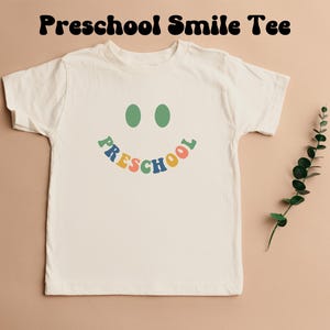 Camiseta de primer día de preescolar, camiseta de regreso a clases para estudiantes de preescolar, regalo para niños en edad preescolar