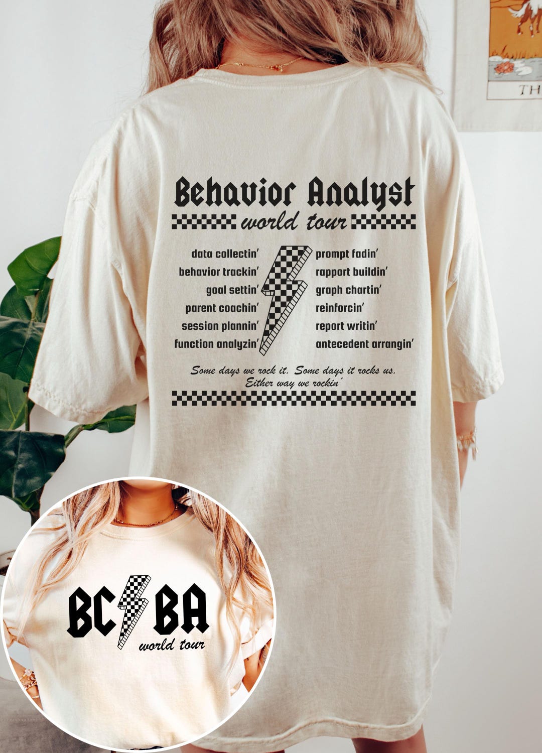 Bcba T-shirt, Behavior Analyst World Tour Tee, Aba Rocks, Gift for Bcba ...
