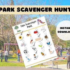 Park Scavenger Hunt, Kids Outdoor Activities, Printable Scavenger Hunt ...